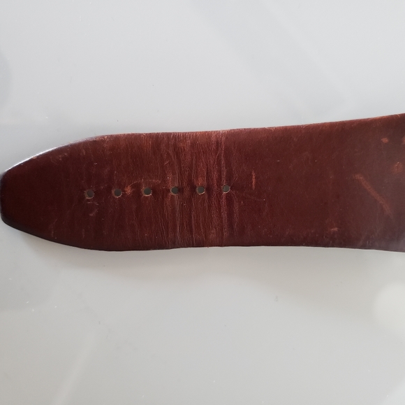 Aldo Watch Leather Strap Stainless Steel Brown Women's Or Men Silver Hardware - Picture 4 of 8